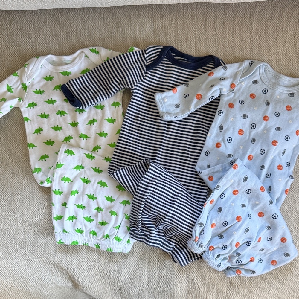 Carter's Kids Pajamas Nightgowns - Green, Navy, Gray